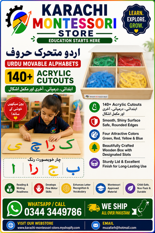 Urdu Movable Alphabets – توڑیے جوڑیے-Karachi Montessori Store