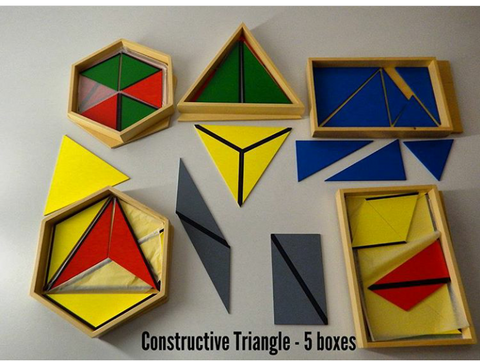 Constructive Triangles 5 Boxes-Karachi Montessori Store